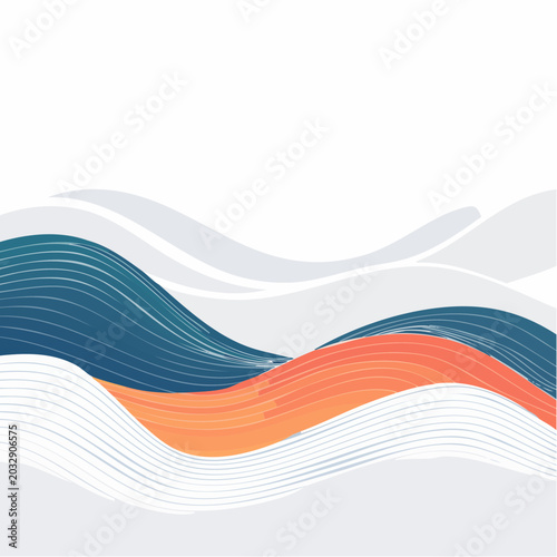 Abstract Wavy Lines Background
