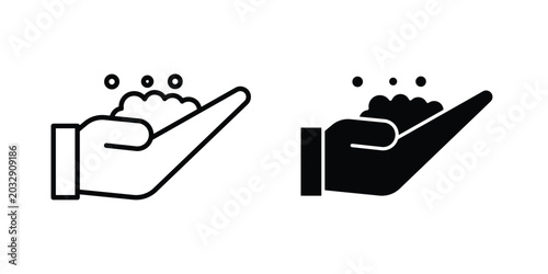 Foto Foam icon symbol set in black and white. EPS10