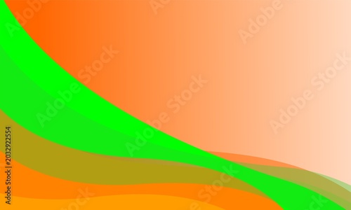 abstract background of yellow, orange, green colorful waves vector