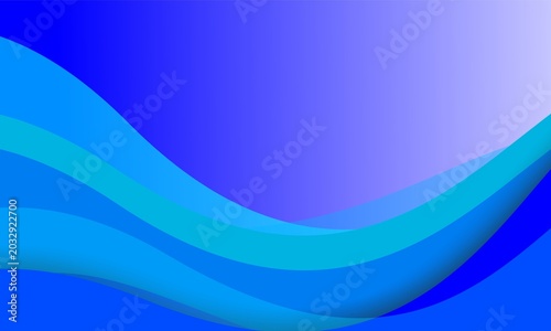 Abstract background wave light blue, dark blue, white colorful vector