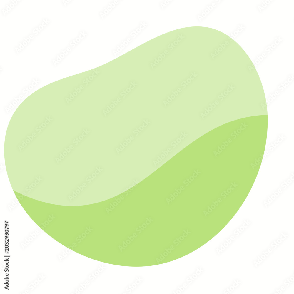 Fototapeta premium Abstract organic shape with two shades of green