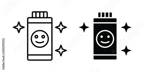 Schilderij op canvas Baby powder icon symbol. Editable stroke. vector icons