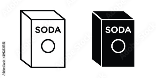 Bild auf Leinwand baking soda icon symbol. Editable stroke. vector icons