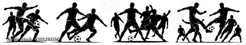 Photos Professional soccer players dribbling and tackling during dynamic match action s