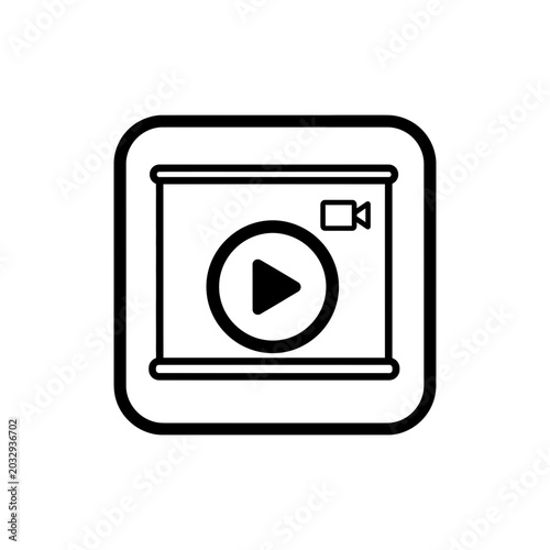 Recorded class online learning icon vector isolated white background