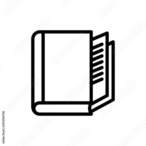 Recipe book cooking guide icon vector isolated white background