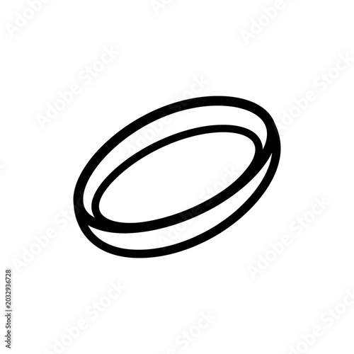 Resistance Band Icon Vector Illustration Fitness Training Equipment Symbol