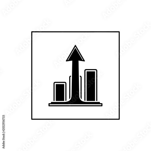 Revenue Growth Icon Vector Illustration Business Profit Increase Symbol