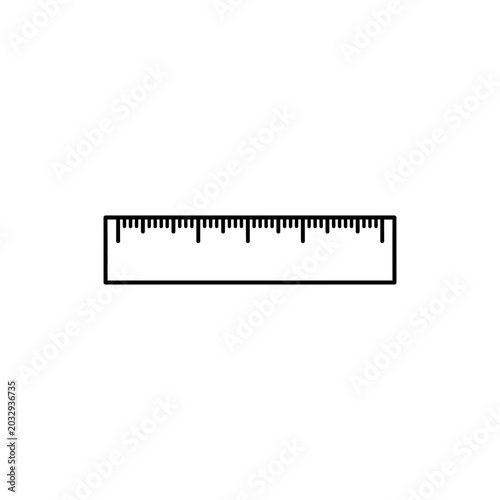 Ruler Icon Vector Illustration Measurement Tool Education Symbol