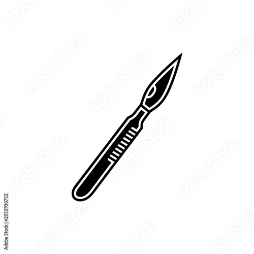 Scalpel Icon Medical Surgery Tool Outline Illustration