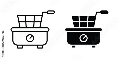 Foto Fryer icon symbol. Editable stroke. vector icons