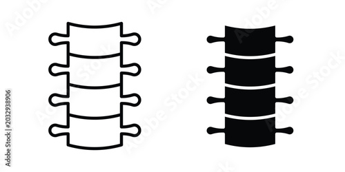 Photos Human spine icon symbol. Editable stroke. vector icons