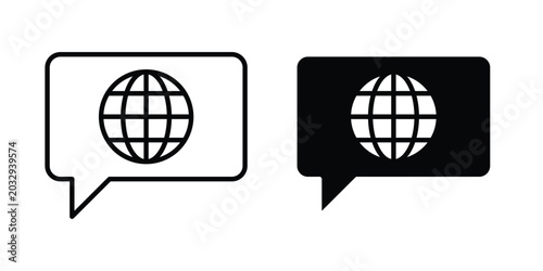 Foto Language icon symbol. Editable stroke. vector icons