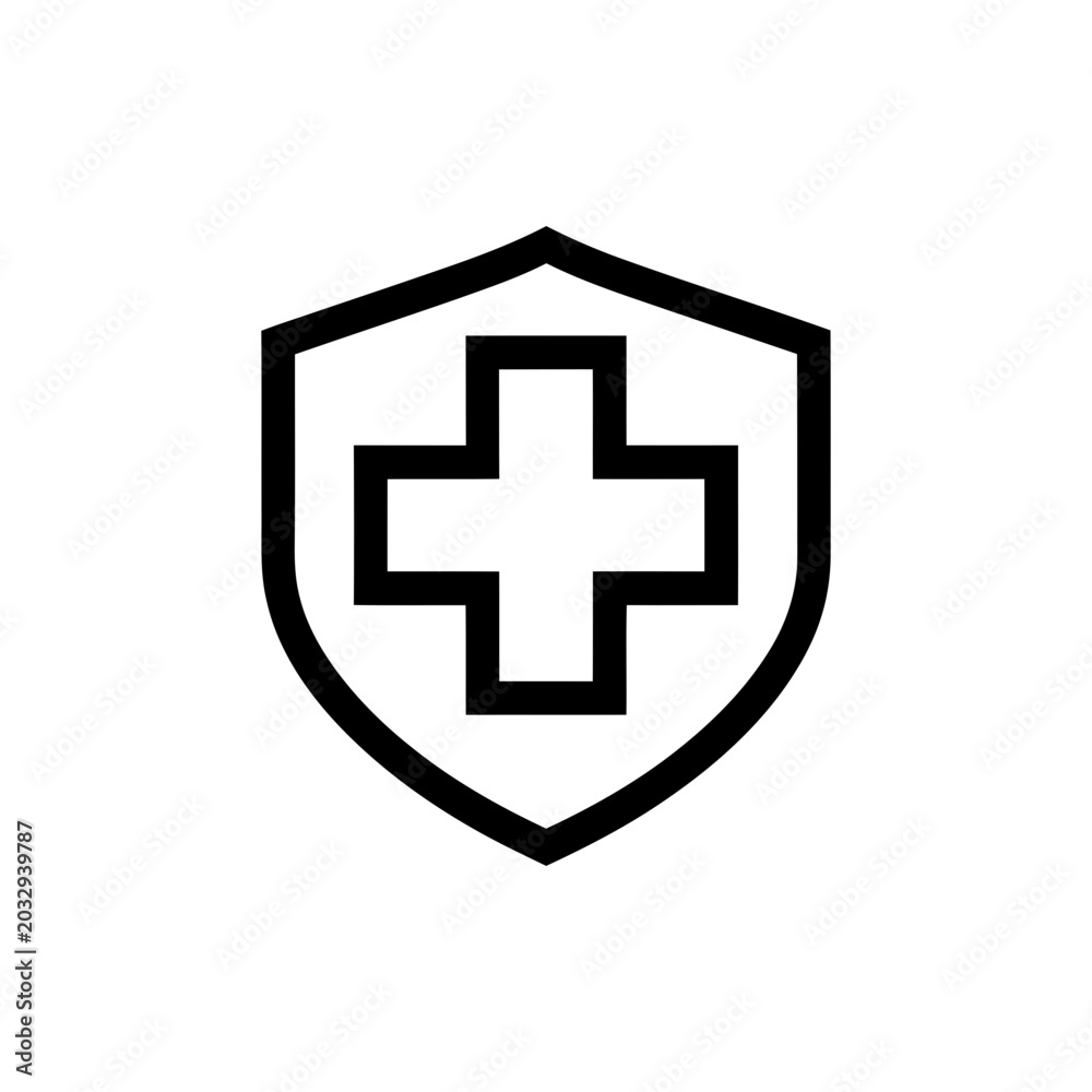 Fototapeta premium Emergency Hospital Black Solid Outline Vector Icon