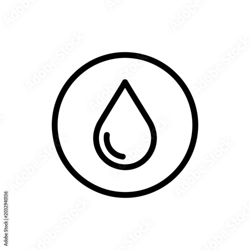 Hydration reminder icon vector illustration water intake outline
