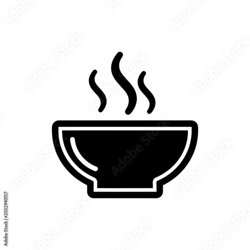 Hot food icon vector illustration meal temperature outline style