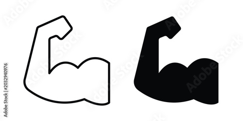 Foto Muscle icon symbol. Editable stroke. vector icons
