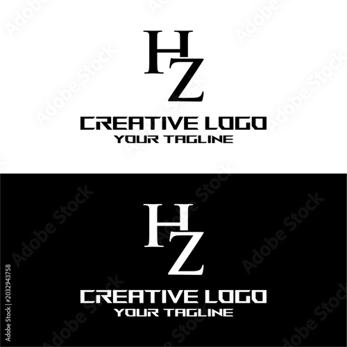 Photos creative letter logo hz design vector