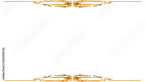 Фотография Ornate golden decorative design elements.