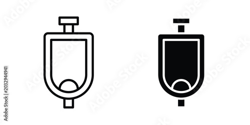 Photos Urinal icon symbol. Editable stroke. vector icons