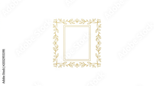 Foto Elegant floral border with blank space for text.