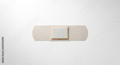 Adhesive bandage on white background isolated for medical and healthcare