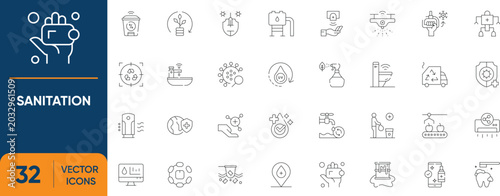 Foto Sanitation Icon Set