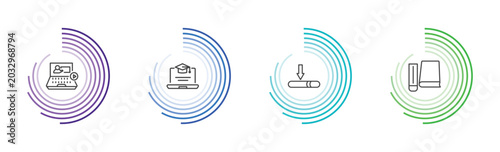 Canvastavla education icon set with video tutorial, online course, window scrolling medium,
