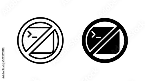 Foto Prohibition Icons, Forbidden Symbols, No Entry Signs, Vector Graphics for Restri
