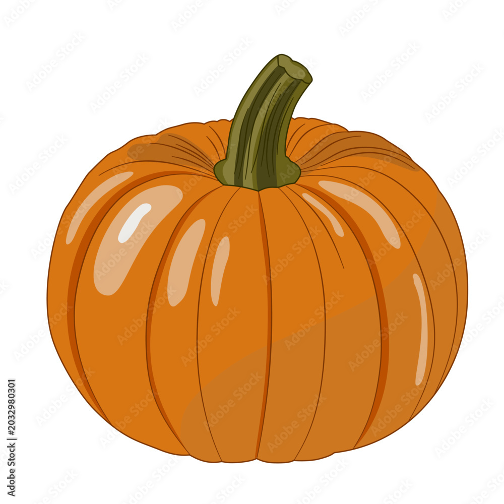 Obraz premium Hand drawn pumpkin vector illustration