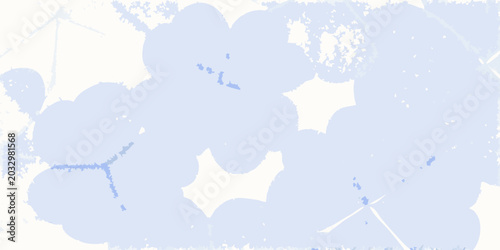 Quadro su tela Blue clover floral ornament textured vector illustration