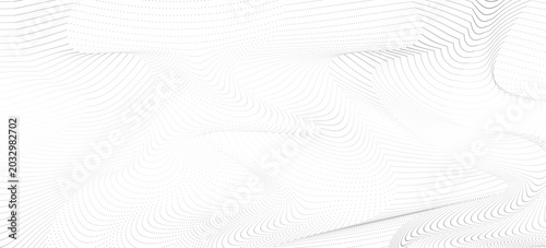 Cuadro en lienzo Black dotted wave line pattern