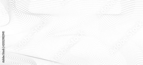 Cuadro en lienzo Black dotted wave line pattern