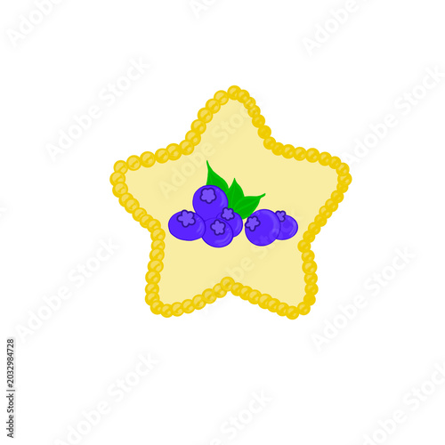 Pearl Star with Vivid Blueberries