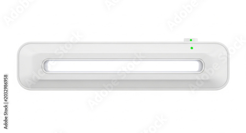 Obraz na płótnie Modern white LED ceiling light fixture with clean design.