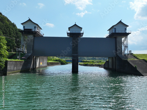 Tableau sur toile 高知県四万十市　津蔵渕樋門