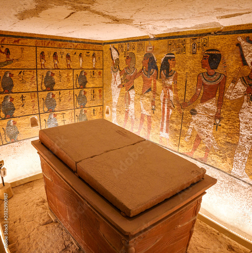 Luxor, Egypt - 28 Jan 2026: The tomb of pharaoh Tutankhamun in the Valley of the Kings, Luxor, Egypt