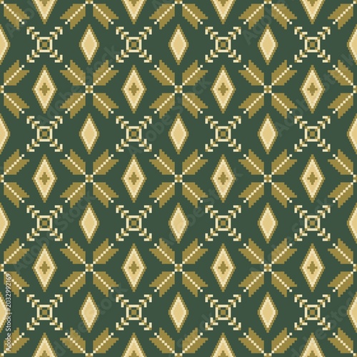 seamless pattern with pixels art 