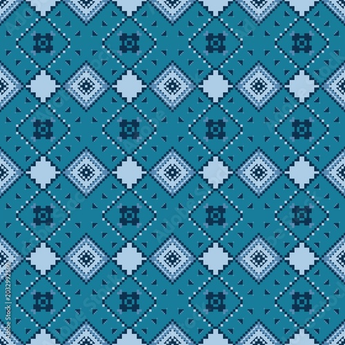 seamless pattern with pixels art 