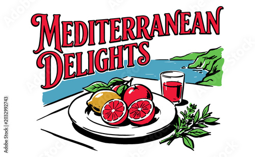 Cuadro en lienzo Mediterranean Delights