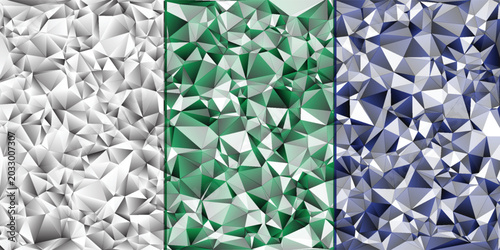Canvastavla Futuristic polygonal network wallpaper with transparent winter frost look creati