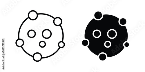 Schilderij op canvas Cancer icon or symbol set
