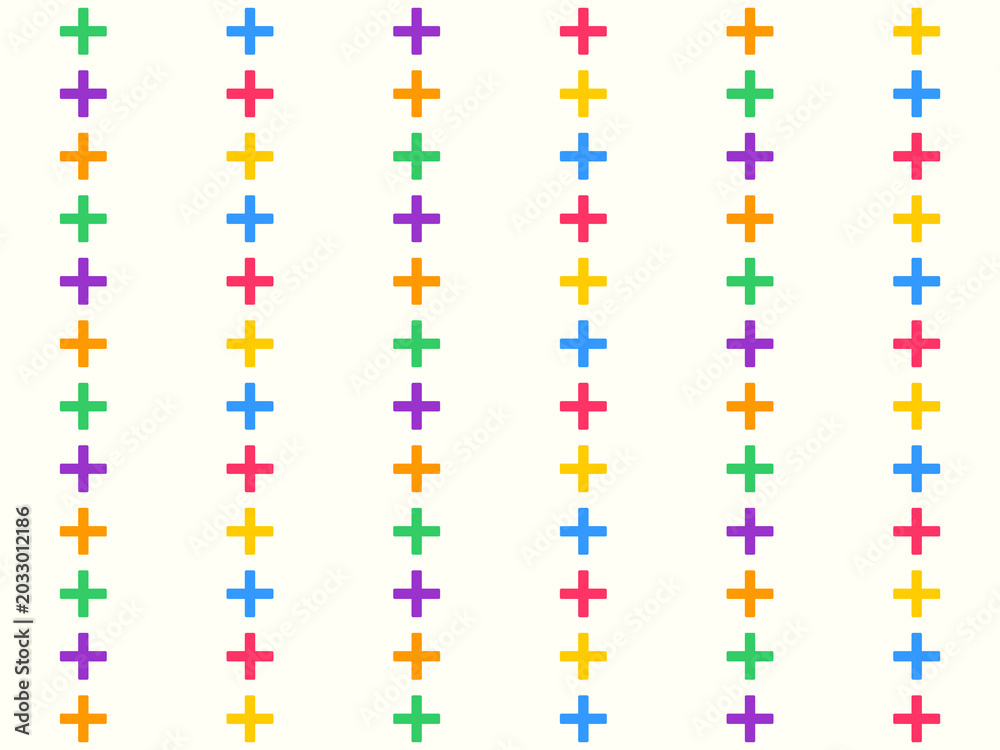 Obraz premium Colorful Plus Grid Modern Minimal Background