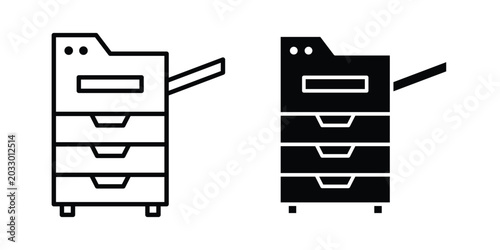 Canvas Print Copier icon or symbol set