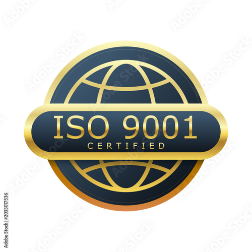 Photos ISO 9001 badge set, ISO 9001 stamp set, ISO 9001 seal set