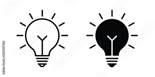 Bild auf Leinwand Idea icon or symbol set