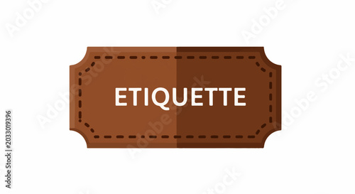 Brown leather tag with 