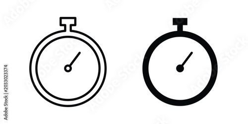 Foto Stopwatch icon or symbol set