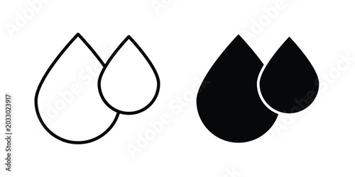 Tableau sur toile Tear drop icon or symbol set