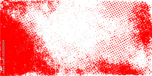 Fotografía Abstract Red Grunge Texture Background with Paint Splatter Design